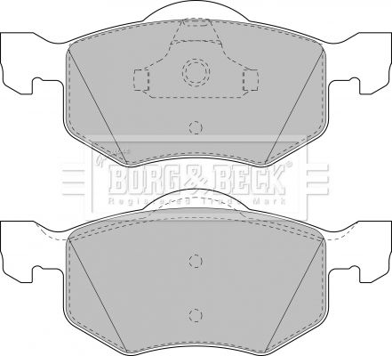 BORG & BECK Комплект тормозных колодок, дисковый тормоз BBP1858
